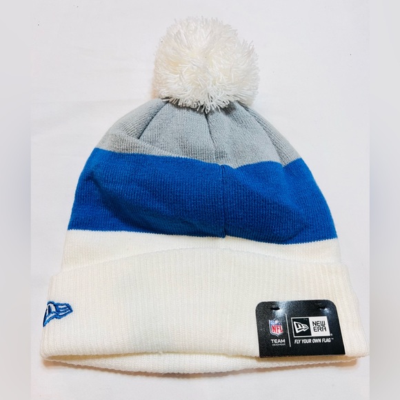 Beautiful Detroit Lions New Era knit hat beanie With Pom Pom NFL One Of A Kind - Picture 6 of 6